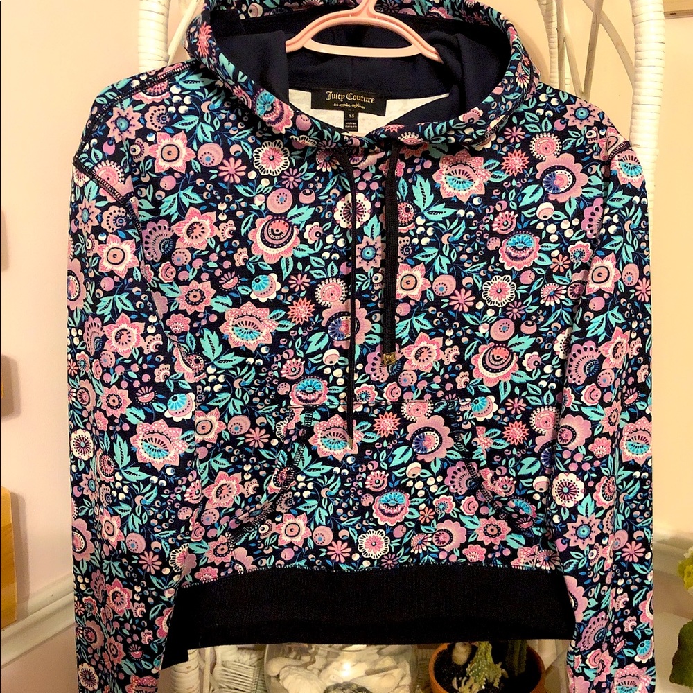 NWOT Juicy couture hoodies size XS with floral pattern